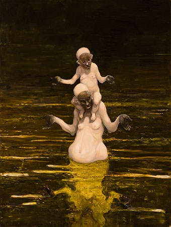 Michael Kvium, Mud Tale (detalje), 2016. Foto Anders Sune Berg