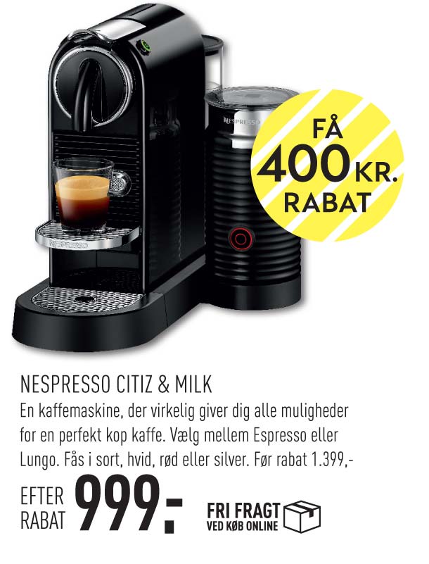 KØB NESPRESSO CITIZ & MILK ONLINE HER