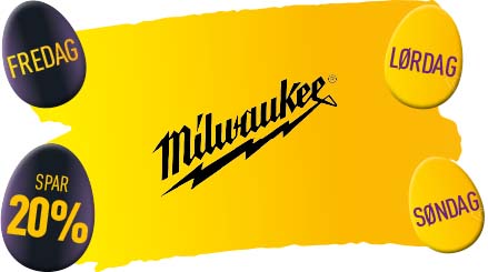 Se alle Milwaukee tilbuddene her
