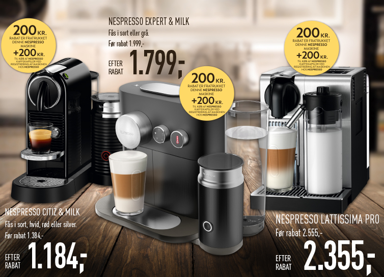 KØB DIN NYE NESPRESSO MASKINE HER