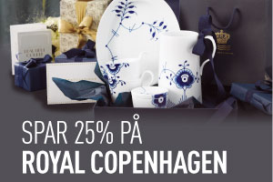 Spar 25% på Royal Copenhagen 1. sortering