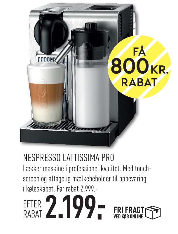 KØB NESPRESSO LATTISSIMA PRO ONLINE HER