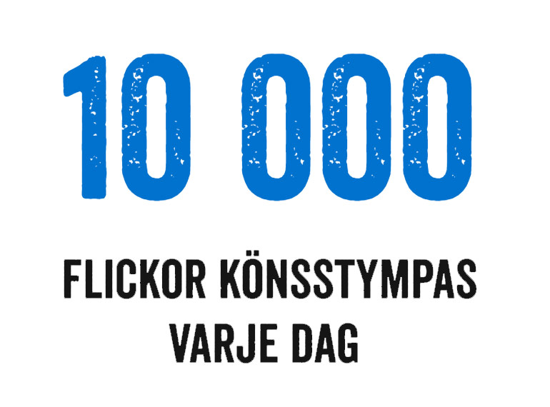 10 000 flickor könsstympas varje dag.