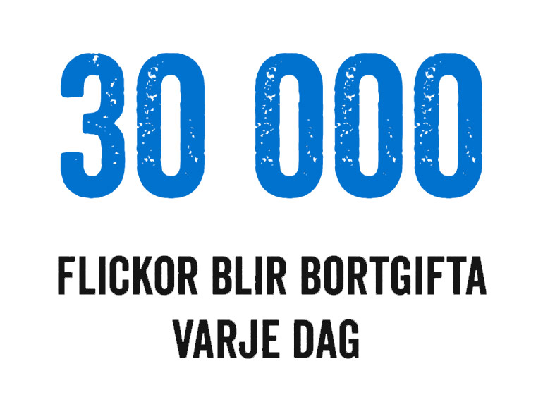 30 000 flickor blir bortgifta varje dag.